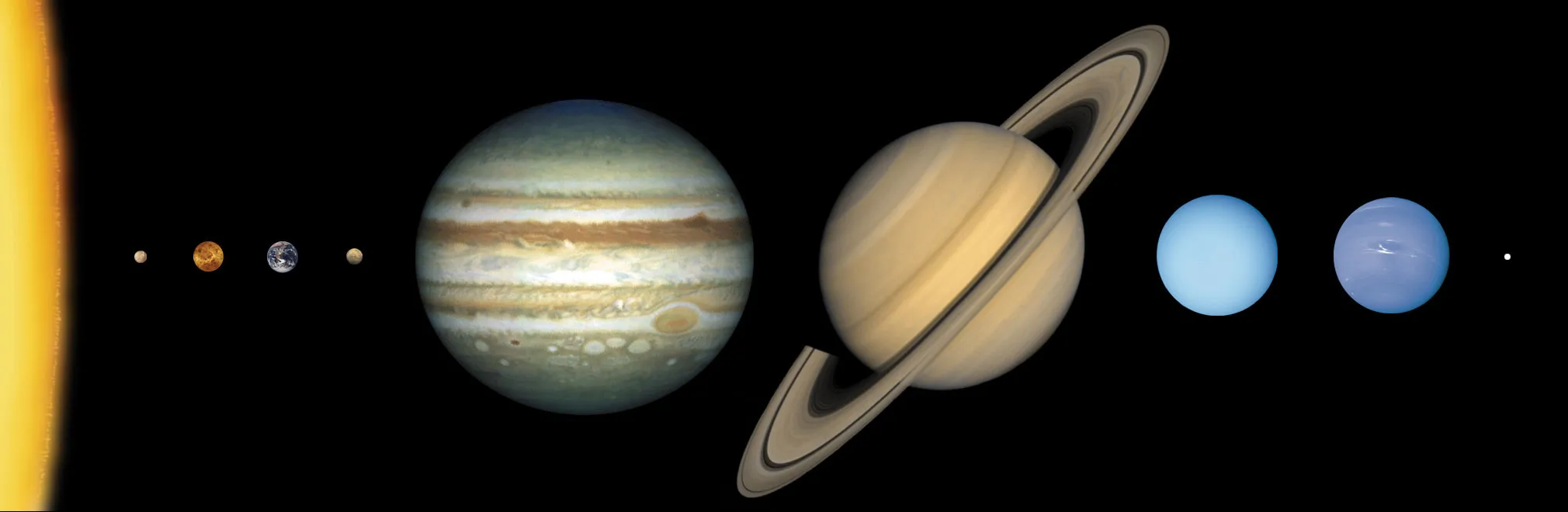 The eight planets in our Solar System